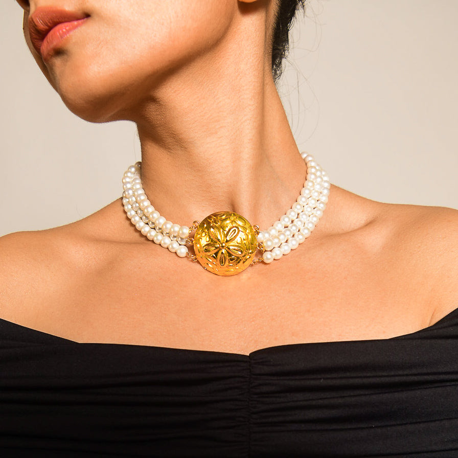 Flower Pearl Choker