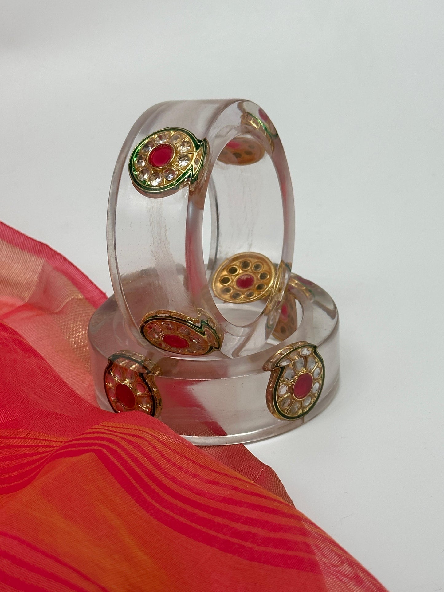 Kundan Resin Bangles