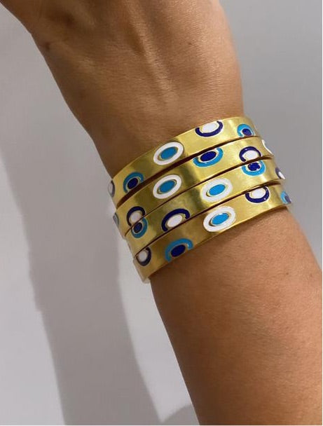Evil Eye Bangle - Broad