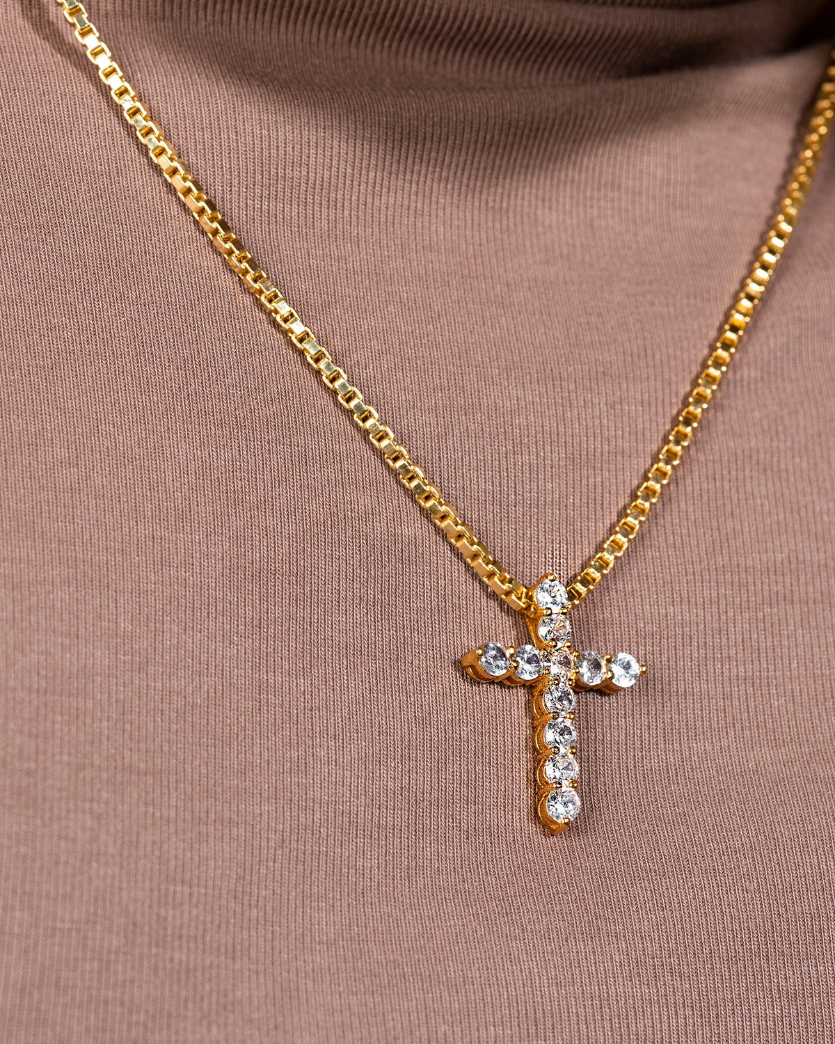 Studded Cross Necklace