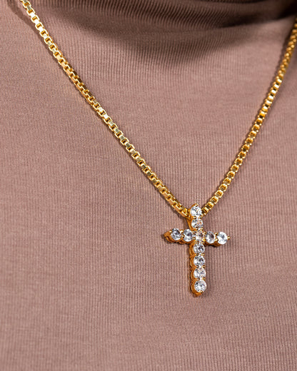 Studded Cross Necklace