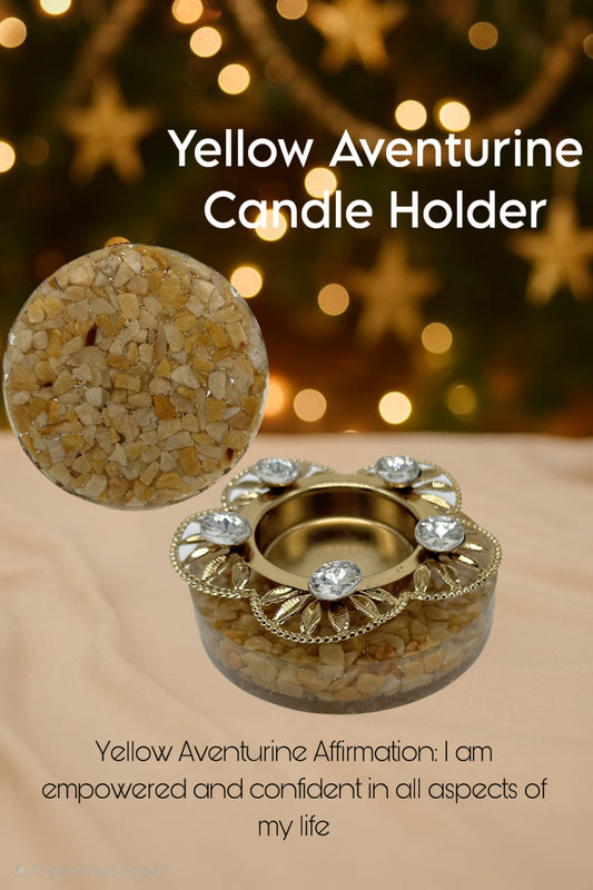 Floral Gemstone Candle Holder