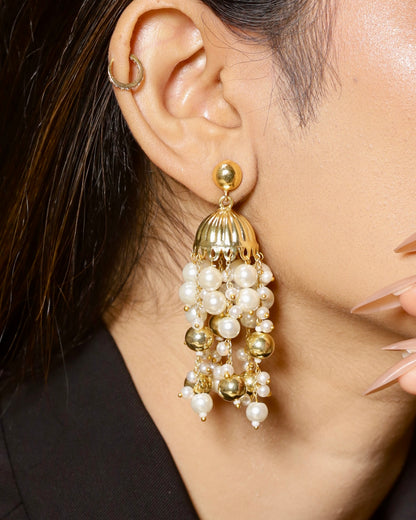 Pearl Waterfall Jhumki