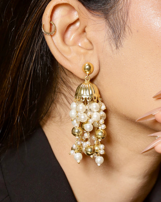 Pearl Waterfall Jhumki