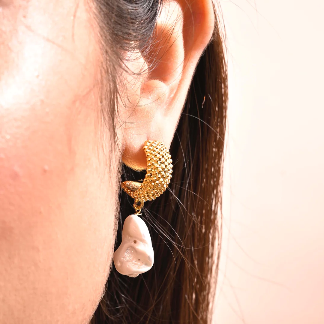 Tibetan Pearl Earrings