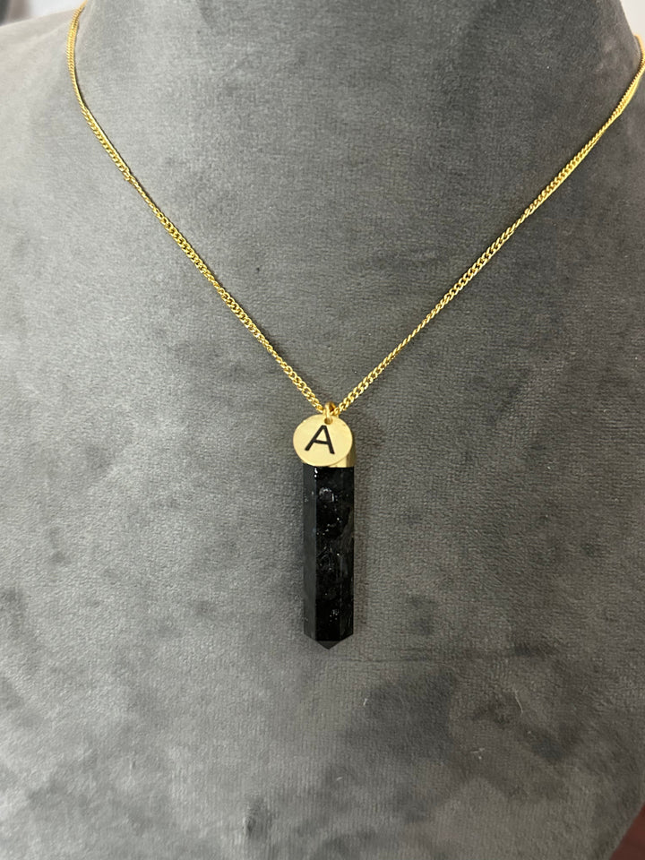Initial Gemstone Necklace